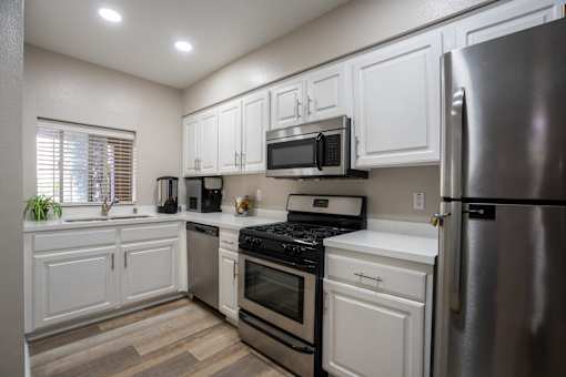 Clubhouse kitchen at FountainGlen Pasadena