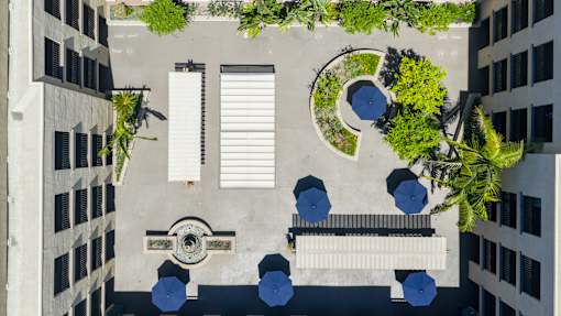 Aerial view of FountainGlen Pasadena