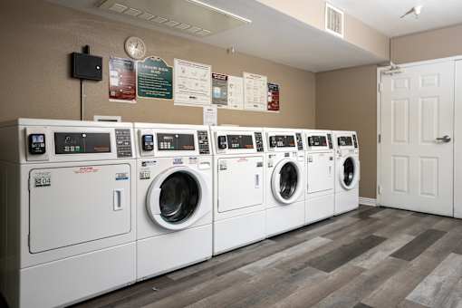Laundry room at FountainGlen Pasadena