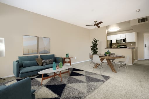 55+ FountainGlen RSM living and dining area
