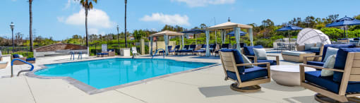 the swimming pool at 55+ FountainGlen Valencia, California, 91354