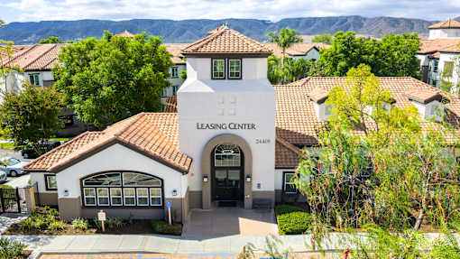Arial view of apartment at 55+ FountainGlen Grand Isle, Murrieta California