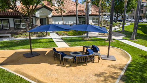 Fire Pit Lounge Area at 55+ FountainGlen Grand Isle, Murrieta, 92562