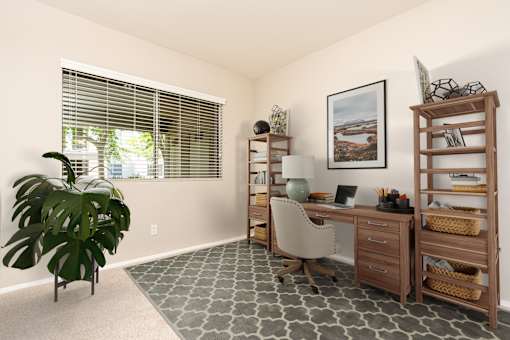 Work Desk at 55+ FountainGlen Terra Vista, Rancho Cucamonga, California