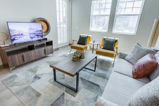 furnished living room