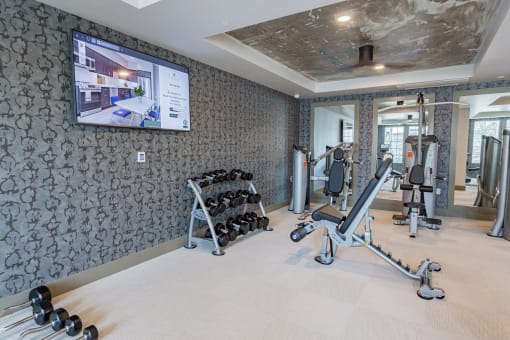 fitness center at Bayswater Apartments, Burlingame, CA