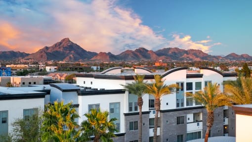 Aerial view of apartments at Level at Sixteenth, Arizona, 85014