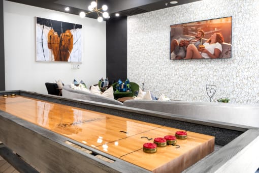 Ping pong table in the lobby at Level at Sixteenth, Phoenix, AZ, 85014