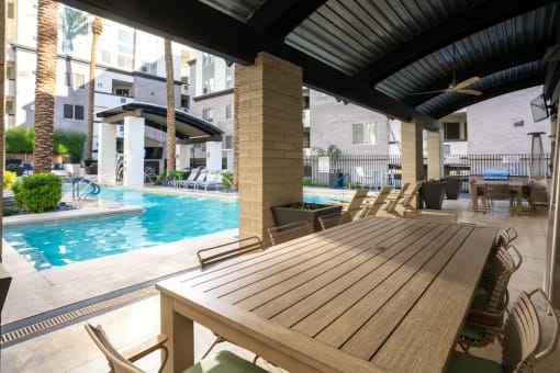 Swimming Pool Area With Shaded sitting area at Level at Sixteenth, Phoenix, Arizona