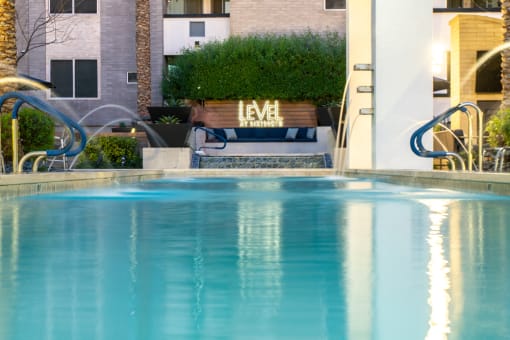 Lounge Swimming Pool With Cabana at Level at Sixteenth, Phoenix, Arizona