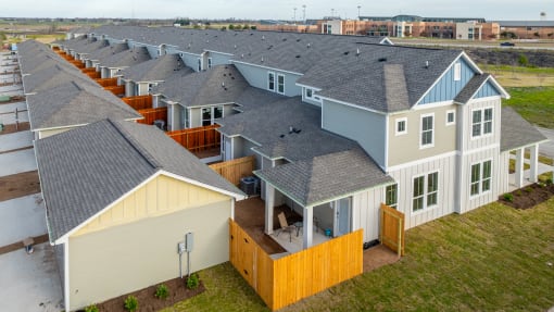 an aerial view view of mihir taylor townhomes