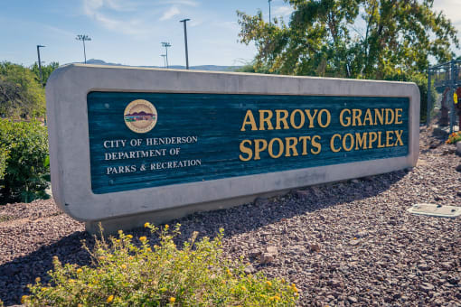 Arroyo Grande Sports Complex Sign at Miro at the Parc, Henderson, 89074