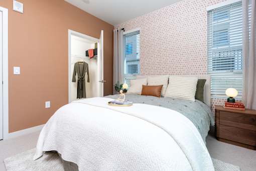 A Bedroom With Window And Blinds at North Grove, Riverside, 92501