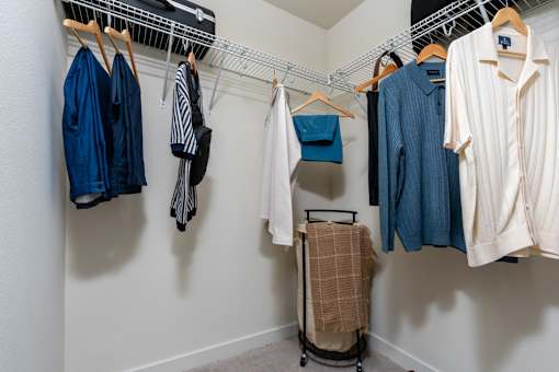A White Walk-In Closet at North Grove, Riverside, CA