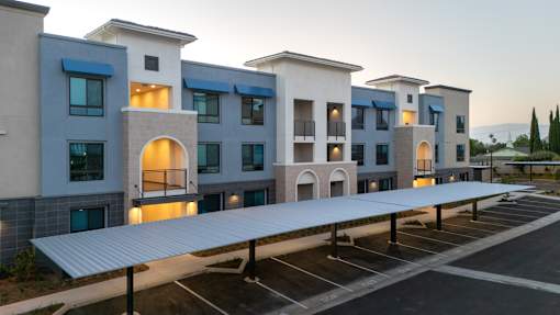 A Building With a Parking Lot at North Grove, Riverside, CA
