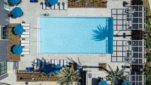 Aerial Pool View at North Grove, Riverside, CA, 92501