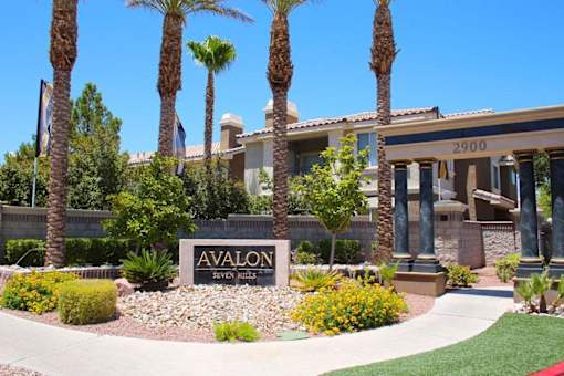 Avalon Seven Hills sign at Avalon at Seven Hills Apartments, Henderson, Nevada