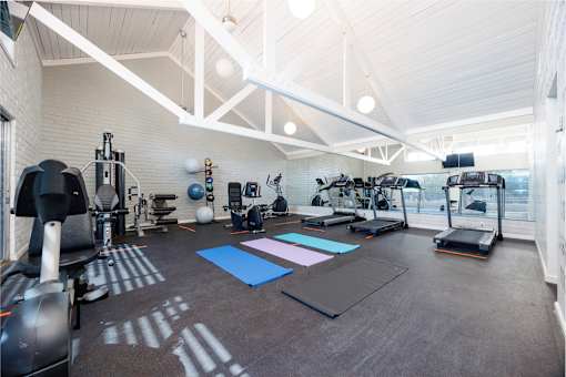 Fitness center with gym equipment