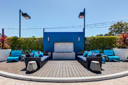 Outdoor seating area at Pointe Niguel, Laguna Niguel, California