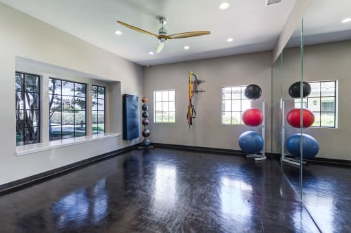 Yoga/dance room at Pointe Niguel, Laguna Niguel, CA