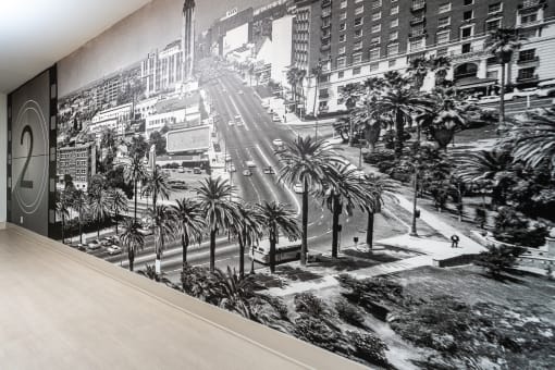 Beautiful artwork at The Preston Miracle Mile Apartments, Los Angeles, California