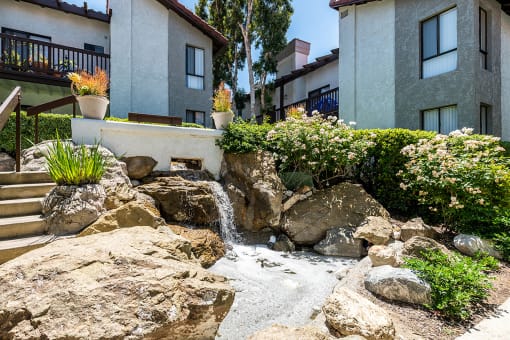 Outdoor pond at Ridgecrest, Lake Forest, California