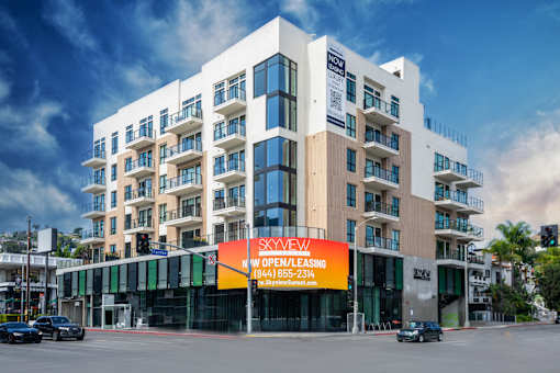 Building Entrance View at Skyview Sunset, California, 90046