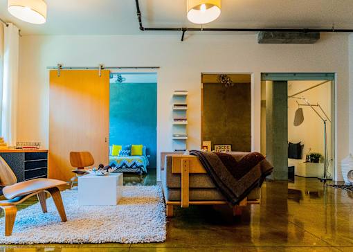 Living Area With Bedroom View at Arc Light, San Francisco, CA 94107