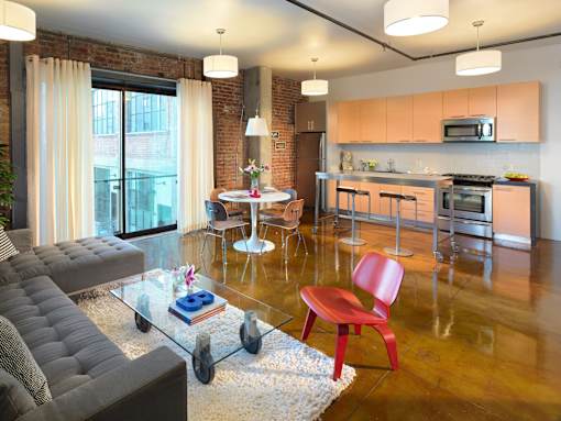 Living Room With Kitchen at Arc Light, San Francisco, CA