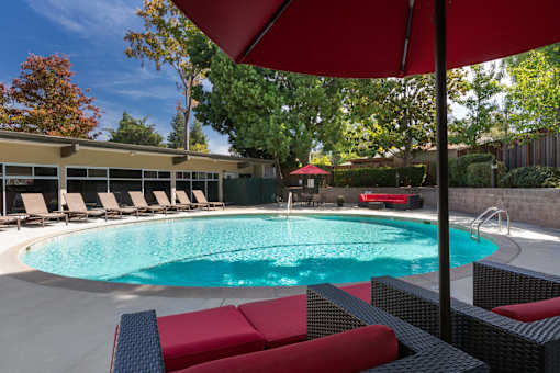Relaxing Swimming Pool With Sundeck at Palo Alto Place, Palo Alto, CA, 94306