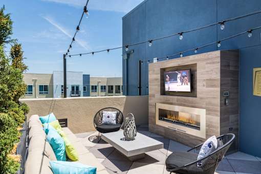 Outdoor Firepit Lounge at Rize Irvine, California, 92614