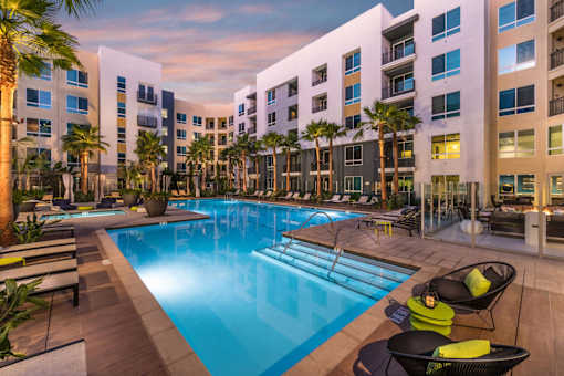 Twilight Pool at Rize Irvine, Irvine, California