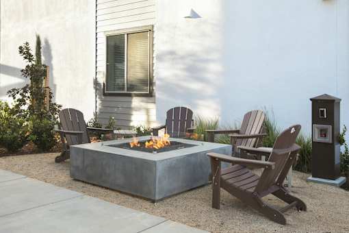 outdoor seating with fire pit