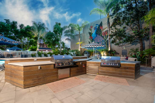 outside bbq area at Vera Cortez Hill, California, 92101