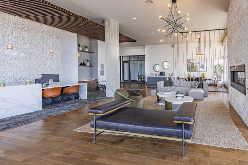 Clubroom with Desk Area at Waterford RiNo, Colorado