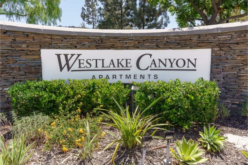 marker sign at Westlake Canyon, Thousand Oaks, California