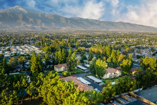 Aerial Community View at Woodbend, Alta Loma, CA, 91701