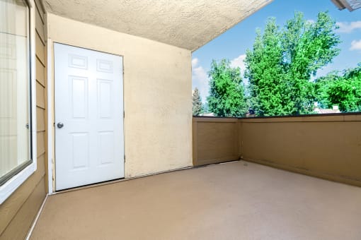 Large balcony with door at Woodbend, Alta Loma, CA