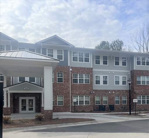 A building with the number 2023 on the front entrance.