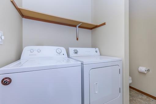 Inunit laundry with washer and dryer at Monroe Avenue Apartments, Salem, OR