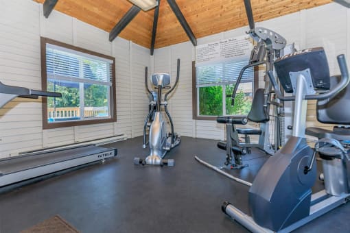 our gym is equipped with a variety of exercise equipment