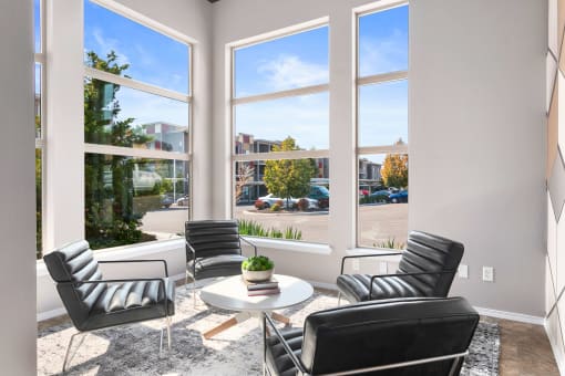 Living Room Interior at Mosaic on the River Apartments, Richland