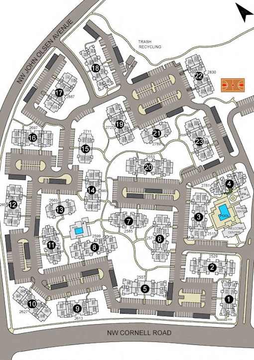 Site Map at Commons at Verandas in Tanasbourne Apartments, Hillsboro, Oregon