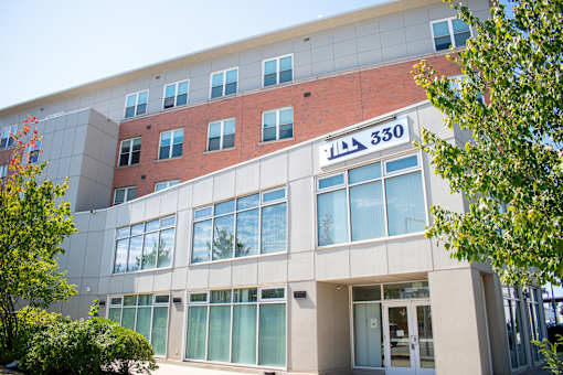 A building with the number 330 on it.