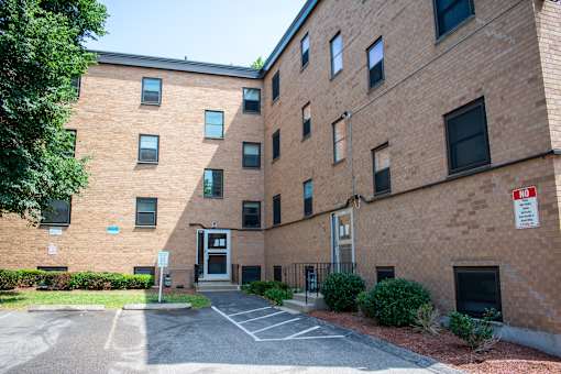 our apartments are located in a brick building with ample parking