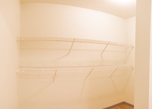 a walk in closet at the historic electric building in fort worth, tx