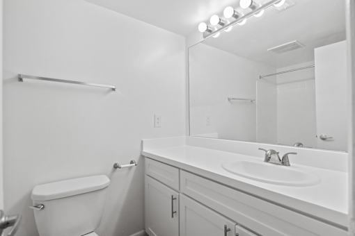 bathroom with white finishes