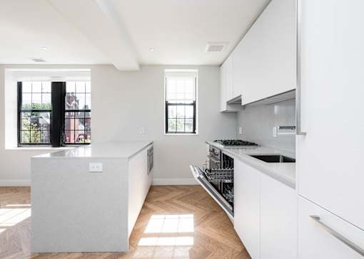 The Stanton two bedroom apartment with breakfast island and built in appliances