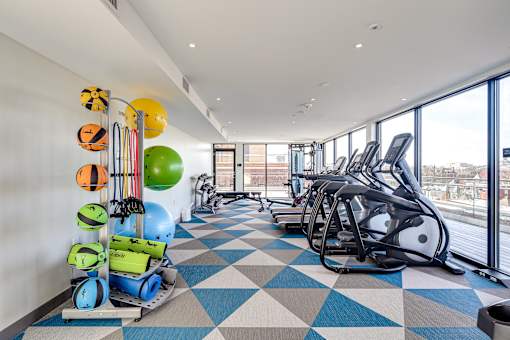 The Stanton rooftop 24-hour fitness center