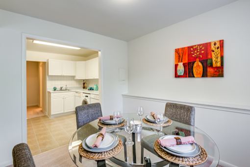 dining area and kitchen